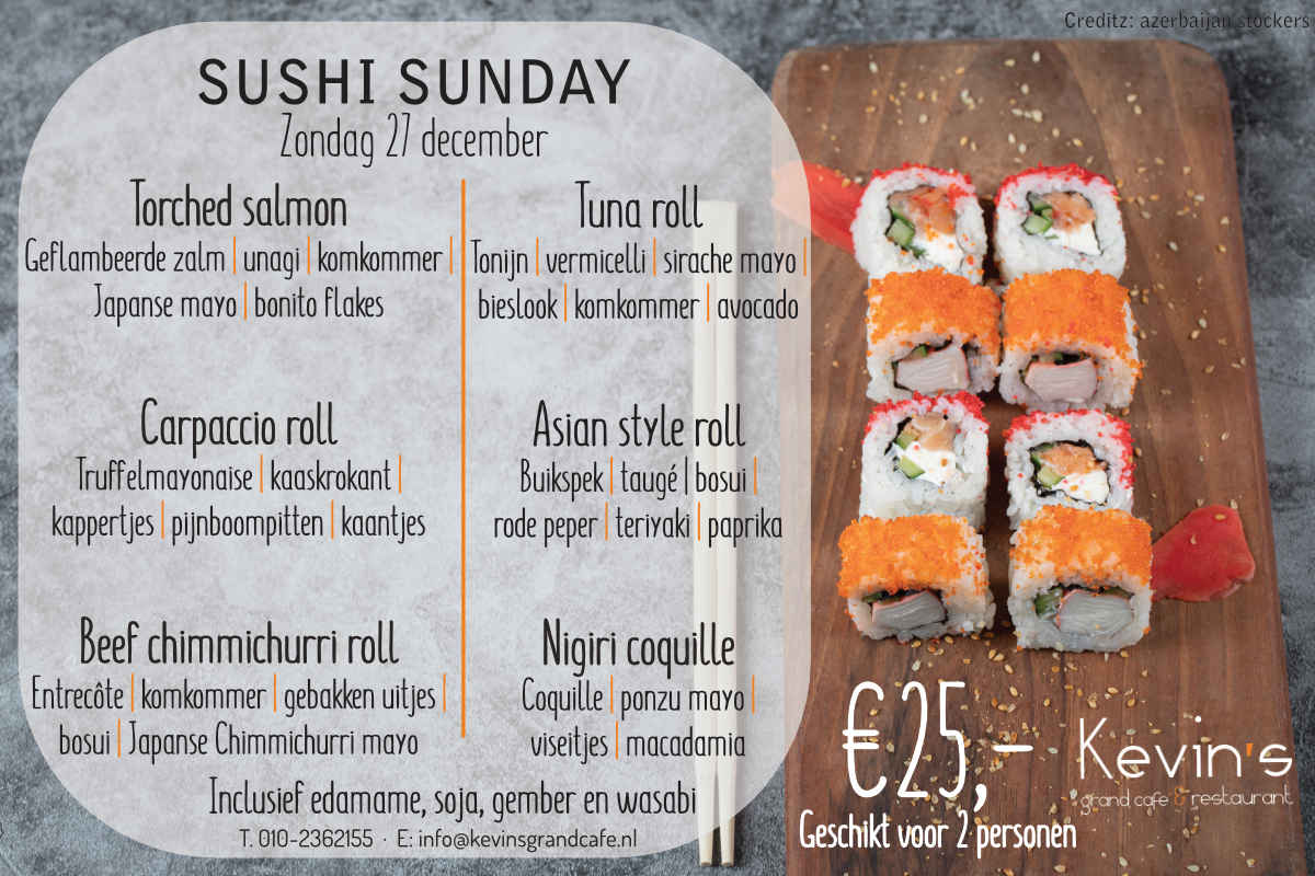 Sushi sunday Kevin s Grand Café